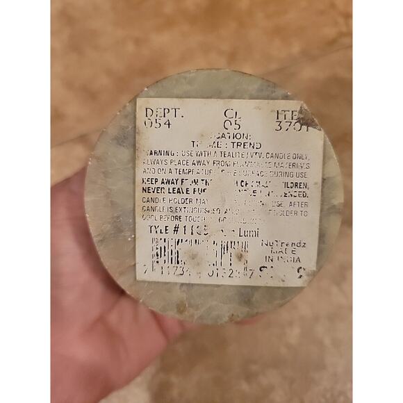 Carved soapstone votive tealight candle holder, 3" Made In India NuTrendz - Picture 7 of 7